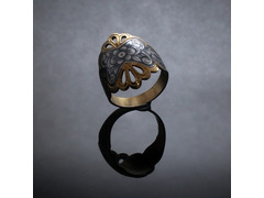 Серебряное кольцо «Дивный сад» с позолотой